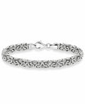 Italian 925 Sterling Silver Byzantine Bracelet for Women
