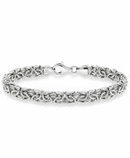 Italian 925 Sterling Silver Byzantine Bracelet for Women