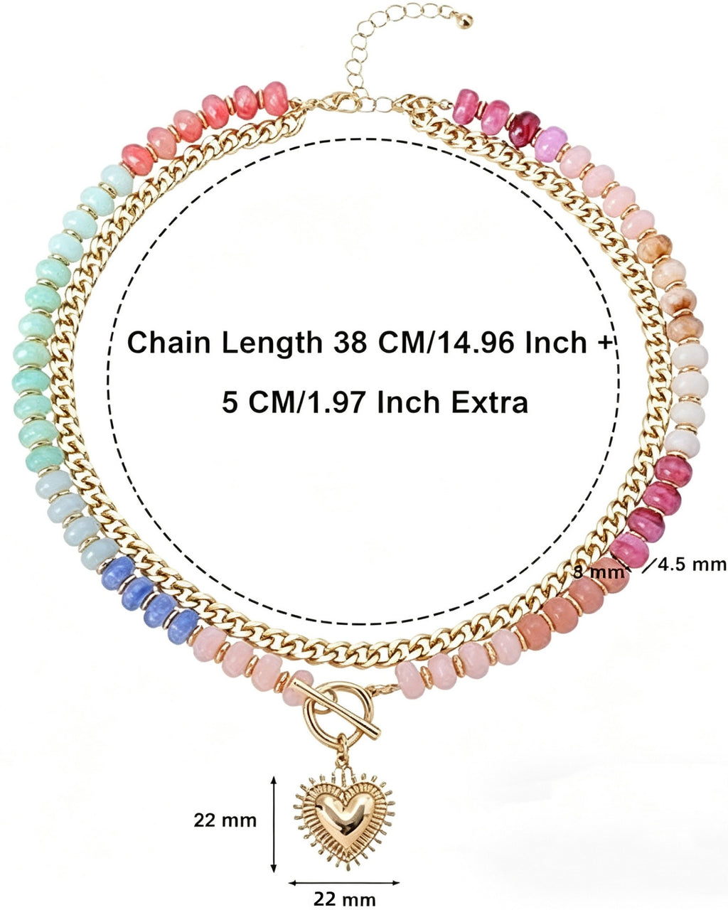 Custom Beaded Necklace, Personalized Text Pendant, Boho Rainbow Choker