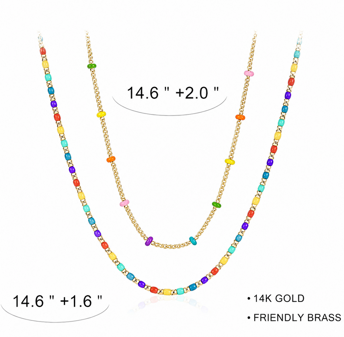 Women 14K Gold Plated Green Rose Beaded Pearl Boho Choker Necklace